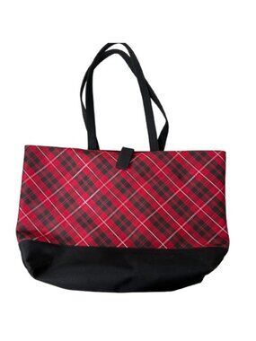 Lancǒme Paris Red Plaid Tote Bag Special Edition